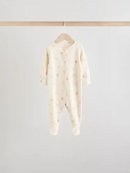 |BabyGirl| Pacote Com 7 Macacões De Dormir Rosa Para Bebês (0 meses a 3 anos)