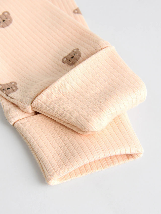 |BabyBoy| Macacão De Dormir Marrom Com Zíper Bidirecional Para Bebês, Pacote com 4 (0 meses a 2 anos)