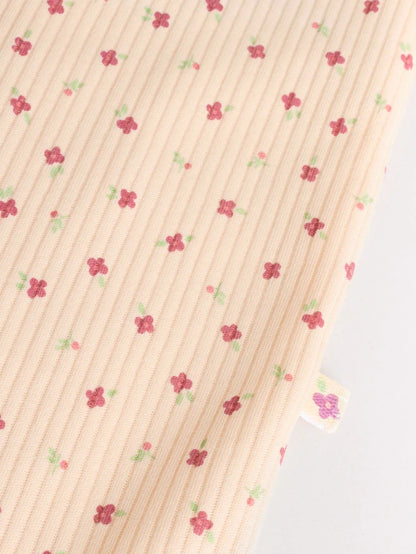 |BabyGirl| Macacão De Dormir Com Estampa Floral e Zíper Bidirecional Rosa Para Bebês, Pacote com 3 (0 meses a 3 anos)