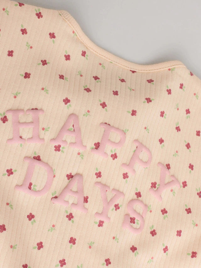 |BabyGirl| Macacão De Dormir Com Estampa Floral e Zíper Bidirecional Rosa Para Bebês, Pacote com 3 (0 meses a 3 anos)