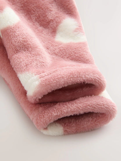 |BabyGirl| Macacão De Lã Com Estampa De Coração Rosa Para Bebê