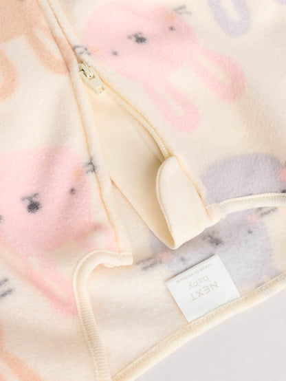 |BabyGirl| Pacote Com 3 Macacões Rosa V&A | FatFace Baby Micro Fleece com Zíper Bidirecional, pacote com 3