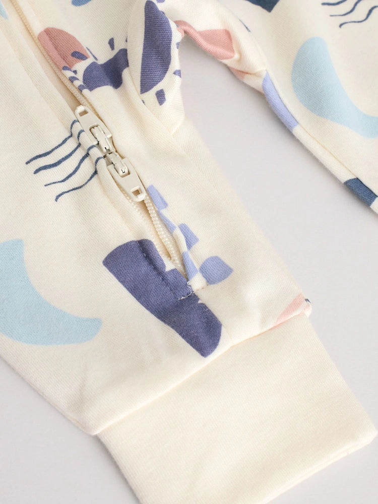 |BabyBoy| Pacote Com 4 Macacões Blue Baby Sem Pés e Com Zíper Bidirecional (0 meses a 3 anos)