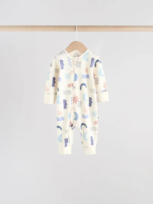 |BabyBoy| Pacote Com 4 Macacões Blue Baby Sem Pés e Com Zíper Bidirecional (0 meses a 3 anos)