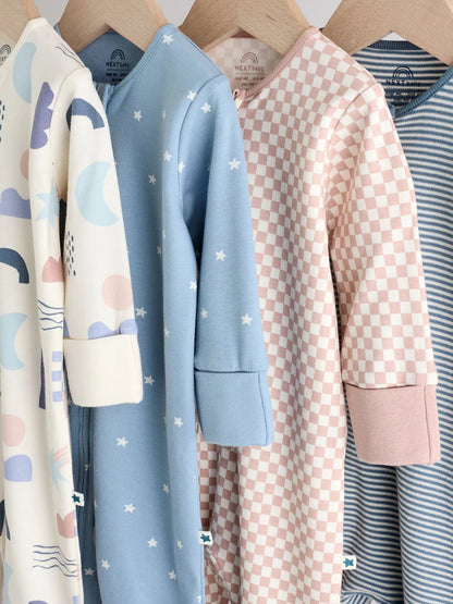 |BabyBoy| Pacote Com 4 Macacões Blue Baby Sem Pés e Com Zíper Bidirecional (0 meses a 3 anos)