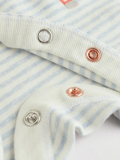 |BabyBoy| Pacote Com 3 Macacões De Dormir Para Bebês Blue London (0 meses a 2 anos)