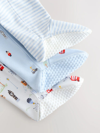 |BabyBoy| Pacote Com 3 Macacões De Dormir Para Bebês Blue London (0 meses a 2 anos)