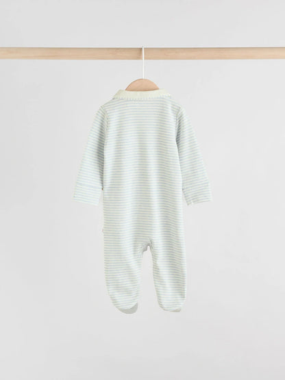 |BabyBoy| Pacote Com 3 Macacões De Dormir Para Bebês Blue London (0 meses a 2 anos)