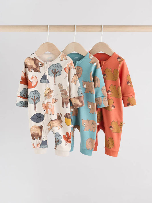 |BabyBoy| Pacote Com 3 Macacões Para Bebês (0 a 3 anos)