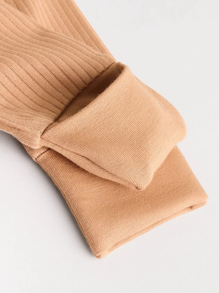 |BabyBoy| Macacão De Dormir Sem Pés Para Bebês, Marrom, Com Zíper Bidirecional, Pacote com 3 (0 meses a 3 anos)