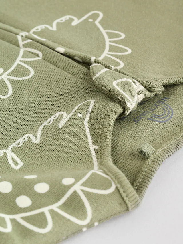 |BabyBoy| Macacão Sem Pés Com Zíper Bidirecional Azul/Verde Para Bebês, Pacote com 5 (0 meses a 3 anos)