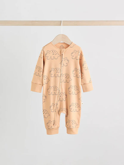 |BabyBoy| Macacão Sem Pés Com Zíper Bidirecional Azul/Verde Para Bebês, Pacote com 5 (0 meses a 3 anos)