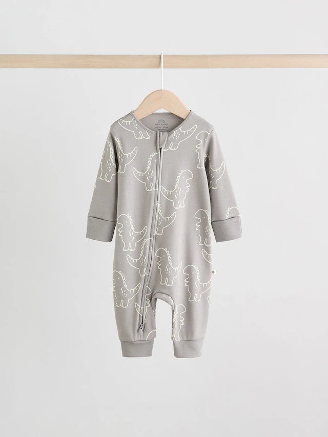 |BabyBoy| Macacão Sem Pés Com Zíper Bidirecional Azul/Verde Para Bebês, Pacote com 5 (0 meses a 3 anos)