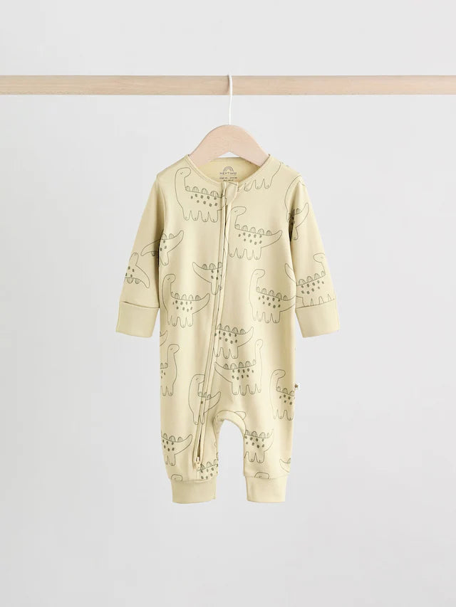 |BabyBoy| Macacão Sem Pés Com Zíper Bidirecional Azul/Verde Para Bebês, Pacote com 5 (0 meses a 3 anos)