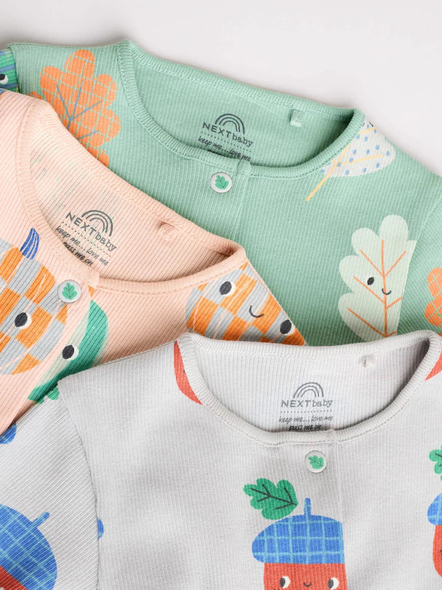 |BabyBoy| Pacote Com 3 Macacões Sem Pés Para Bebês (0 meses a 3 anos)