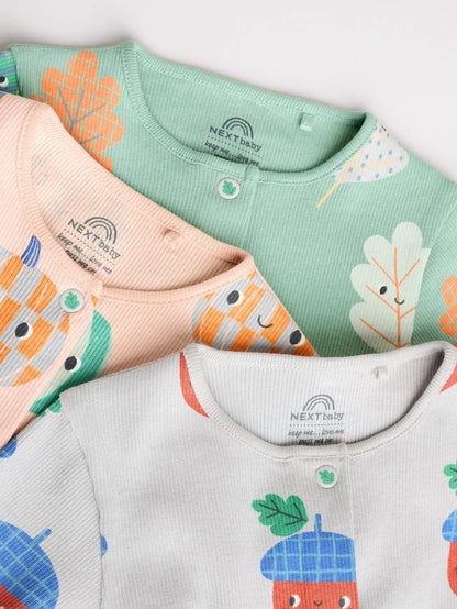 |BabyBoy| Pacote Com 3 Macacões Sem Pés Para Bebês (0 meses a 3 anos)