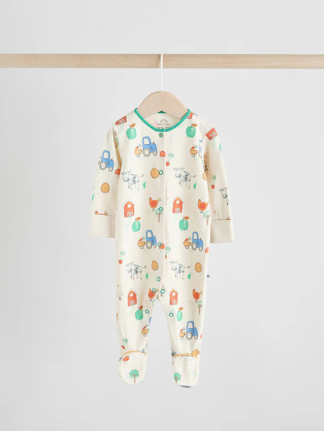 |BabyGirl| Pacote Com 3 Macacões Bordados Azuis Para Bebês (0 a 2 anos)