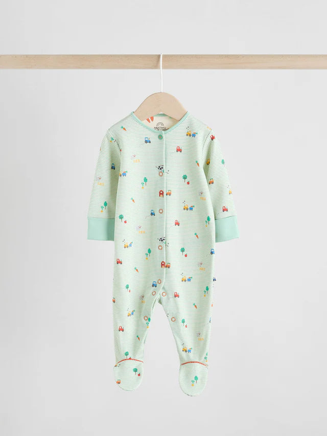 |BabyGirl| Pacote Com 3 Macacões Bordados Azuis Para Bebês (0 a 2 anos)