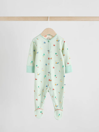 |BabyGirl| Pacote Com 3 Macacões Bordados Azuis Para Bebês (0 a 2 anos)