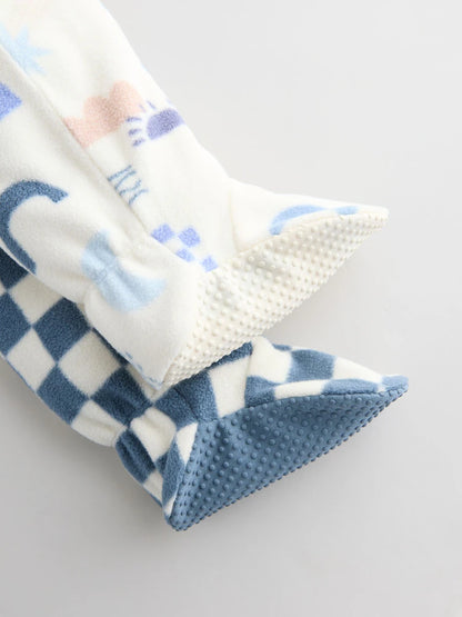 |BabyBoy| Pacote Com 2 Macacões De Dormir Com Zíper Bidirecional De Microfibra Blue Baby