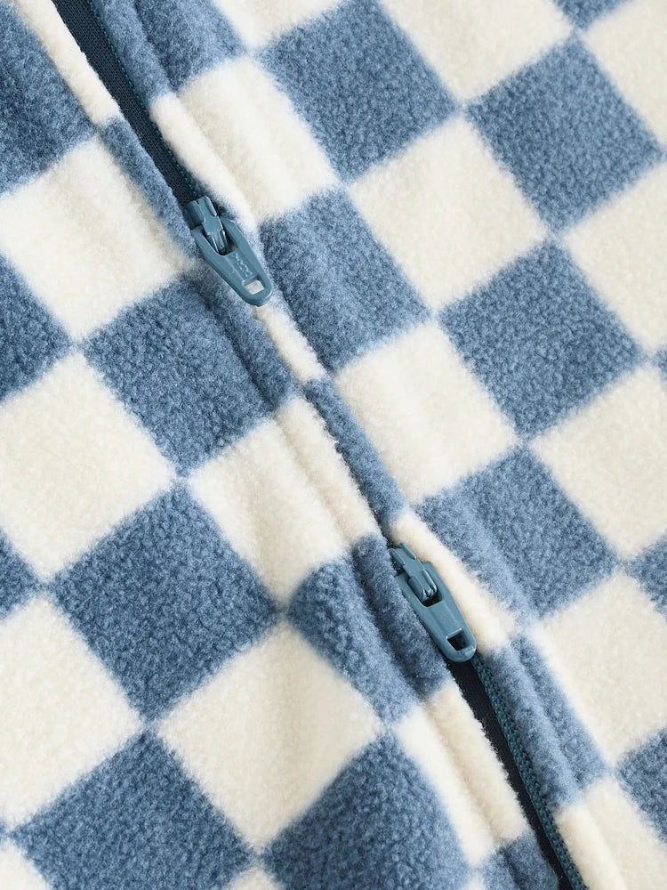 |BabyBoy| Pacote Com 2 Macacões De Dormir Com Zíper Bidirecional De Microfibra Blue Baby