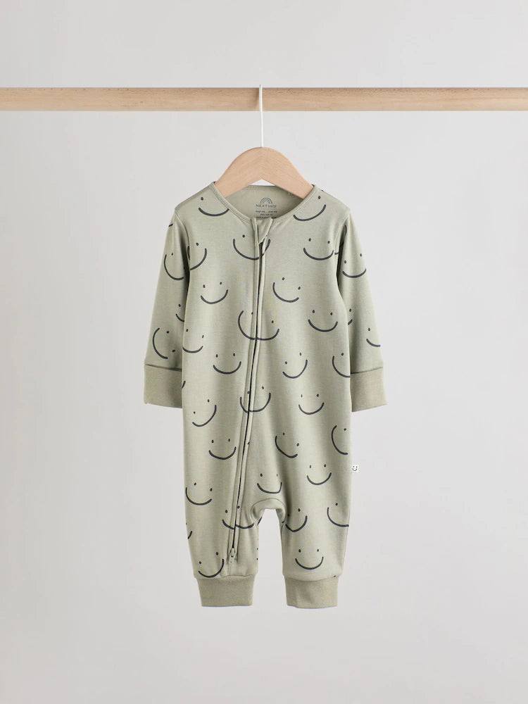 |BabyBoy| Pacote Com 3 Macacões De Dormir Para Bebês (0 a 3 anos) verde oliva