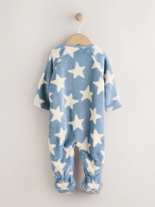 |BabyBoy| Macacão De Lã Azul Baby Star