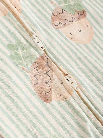 |BabyBoy| Macacão Sem Pés Com Zíper Bidirecional Cream Baby, Pacote com 3 (0 meses a 3 anos)