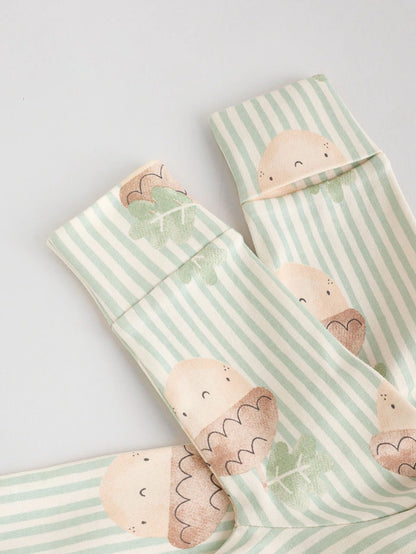 |BabyBoy| Macacão Sem Pés Com Zíper Bidirecional Cream Baby, Pacote com 3 (0 meses a 3 anos)