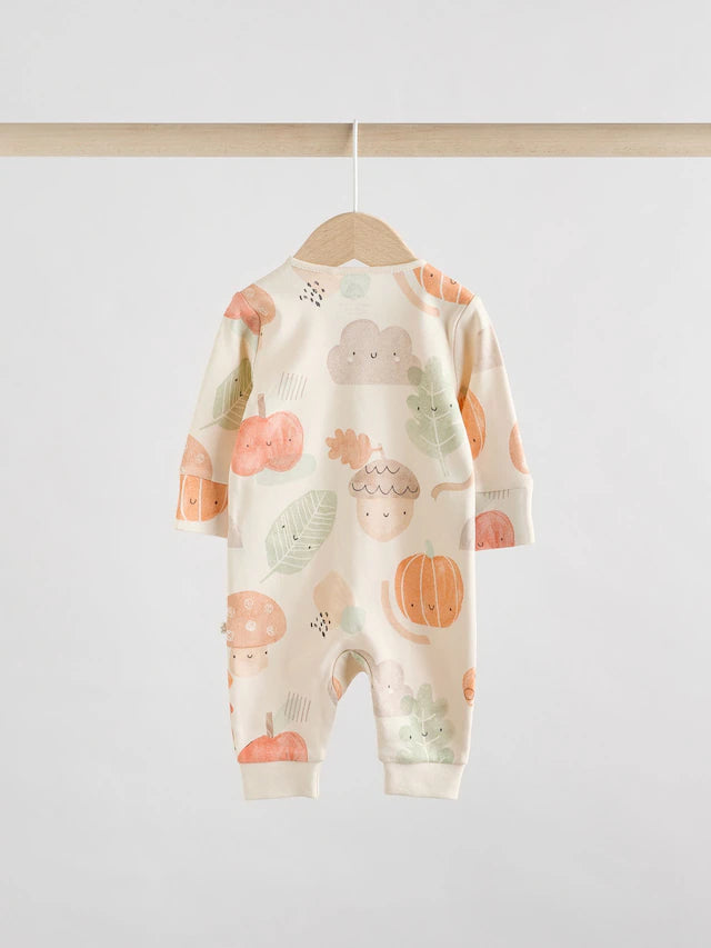 |BabyBoy| Macacão Sem Pés Com Zíper Bidirecional Cream Baby, Pacote com 3 (0 meses a 3 anos)