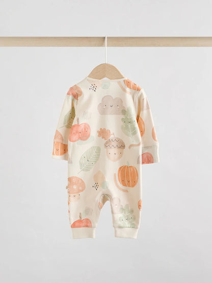 |BabyBoy| Macacão Sem Pés Com Zíper Bidirecional Cream Baby, Pacote com 3 (0 meses a 3 anos)