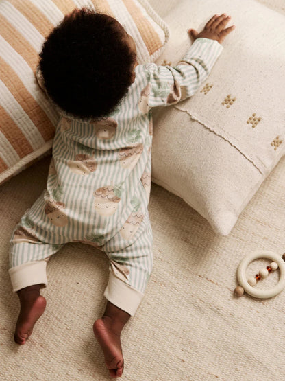 |BabyGirl| Macacão Sem Pés Com Zíper Bidirecional Cream Baby, Pacote Com 3 (0 meses a 3 anos)