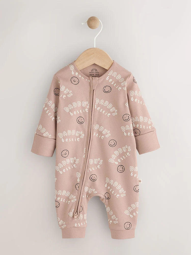 |BabyBoy| Macacão De Dormir Sem Pé Com Zíper Bidirecional Para Bebês Da Família Brown (0-18 meses)