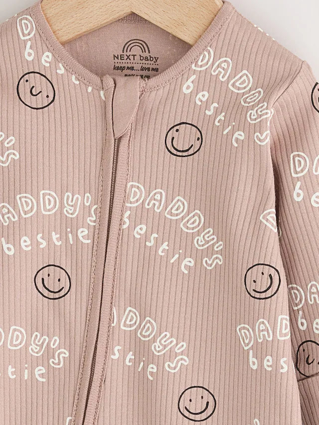 |BabyBoy| Macacão De Dormir Sem Pé Com Zíper Bidirecional Para Bebês Da Família Brown (0-18 meses)