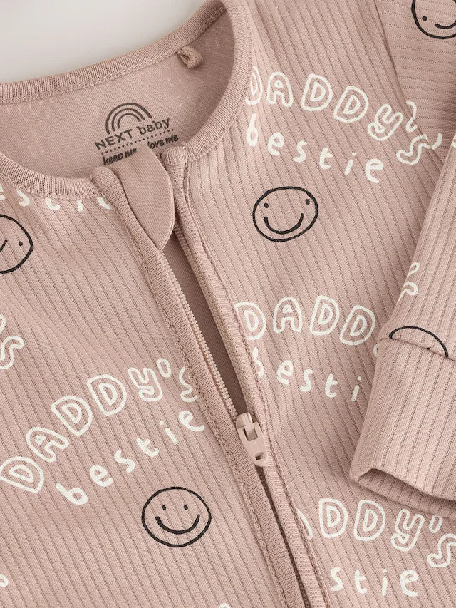 |BabyBoy| Macacão De Dormir Sem Pé Com Zíper Bidirecional Para Bebês Da Família Brown (0-18 meses)