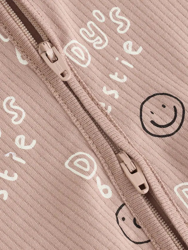 |BabyBoy| Macacão De Dormir Sem Pé Com Zíper Bidirecional Para Bebês Da Família Brown (0-18 meses)