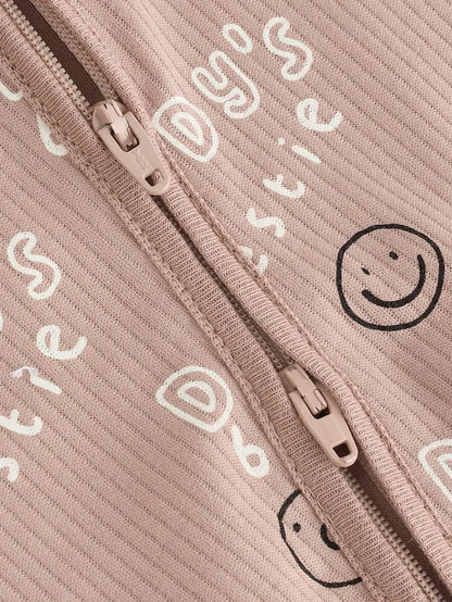 |BabyBoy| Macacão De Dormir Sem Pé Com Zíper Bidirecional Para Bebês Da Família Brown (0-18 meses)