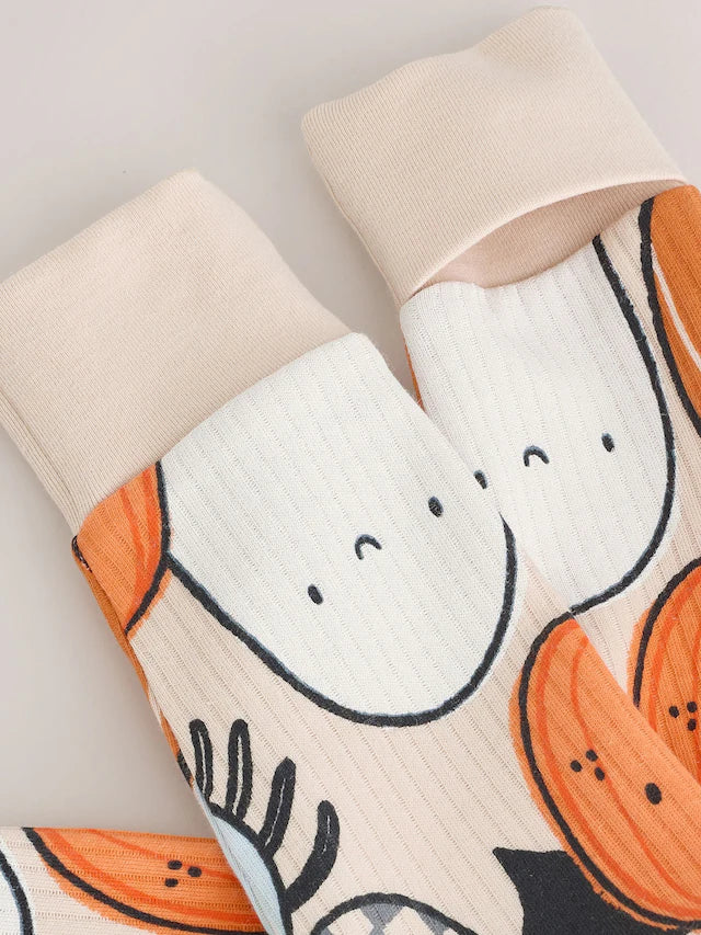 |BabyBoy| Macacão De Dormir Laranja Para Bebê Halloween Com Zíper Bidirecional (0 meses a 3 anos)