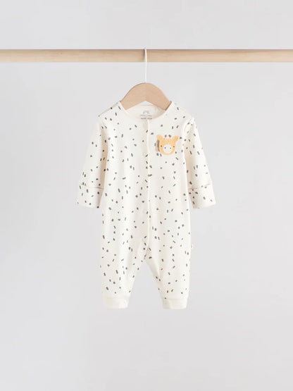 |BabyBoy| Pacote Com 3 Macacões Neutros Para Bebês Sem Pés (0 meses a 3 anos)