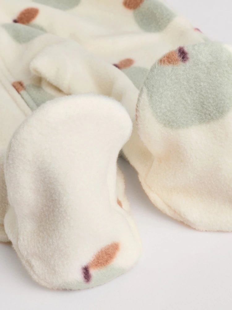 |BabyBoy| Macacão De Microfibra Sage Green Baby Com Zíper Bidirecional, Pacote com 2