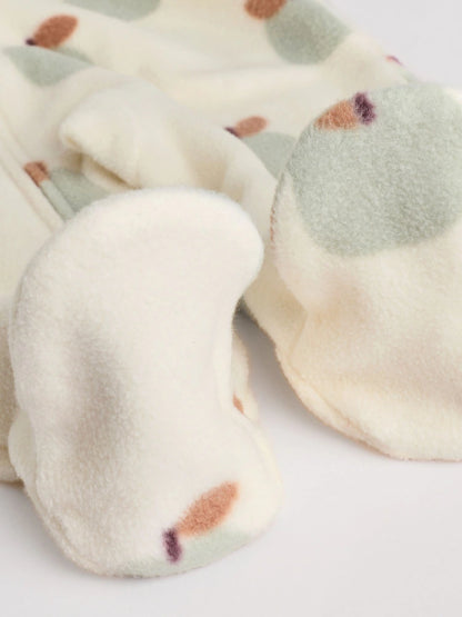 |BabyBoy| Macacão De Microfibra Sage Green Baby Com Zíper Bidirecional, Pacote com 2