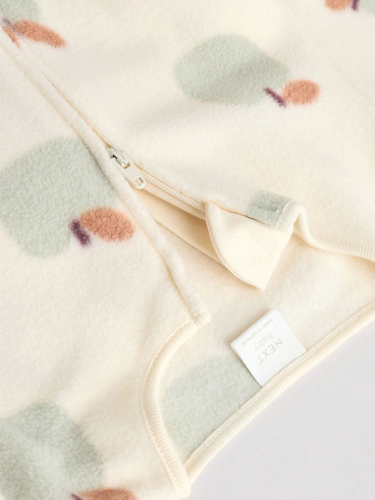 |BabyBoy| Macacão De Microfibra Sage Green Baby Com Zíper Bidirecional, Pacote com 2