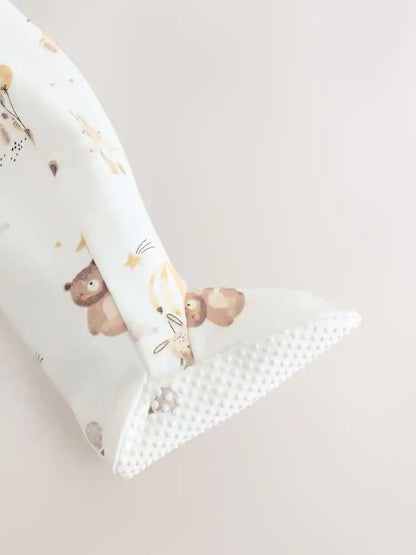 |BabyGirl| Macacão De Dormir Com Forro De Lã e Zíper Bidirecional Creme Para Bebê