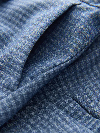 |Boy| Calças Inteligentes Xadrez Azul (3 meses a 7 anos)