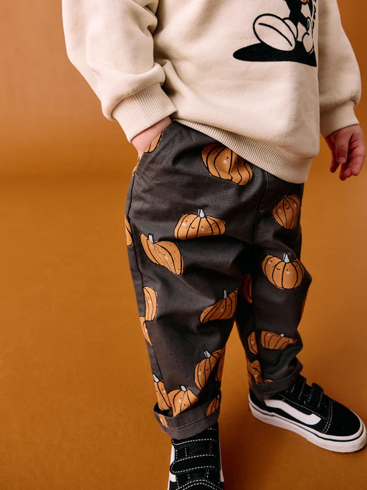 |Boy| Calças Largas Pretas Carvão (3 meses a 7 anos)