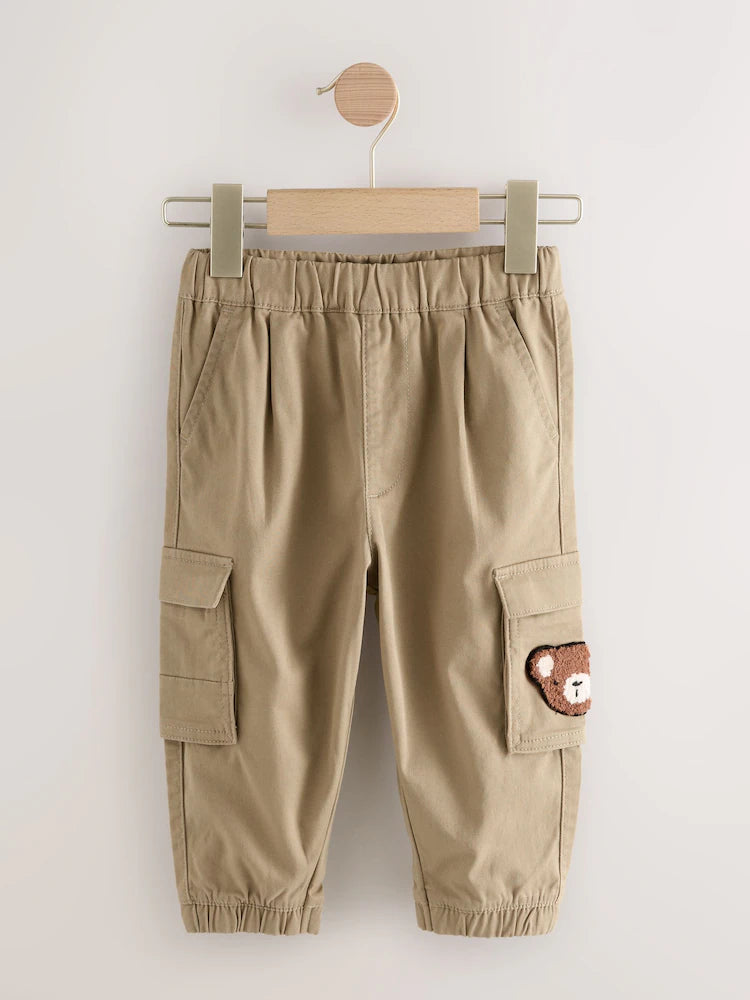 |Boy| Calça Cargo Marrom Bege Bear (3 meses a 7 anos)