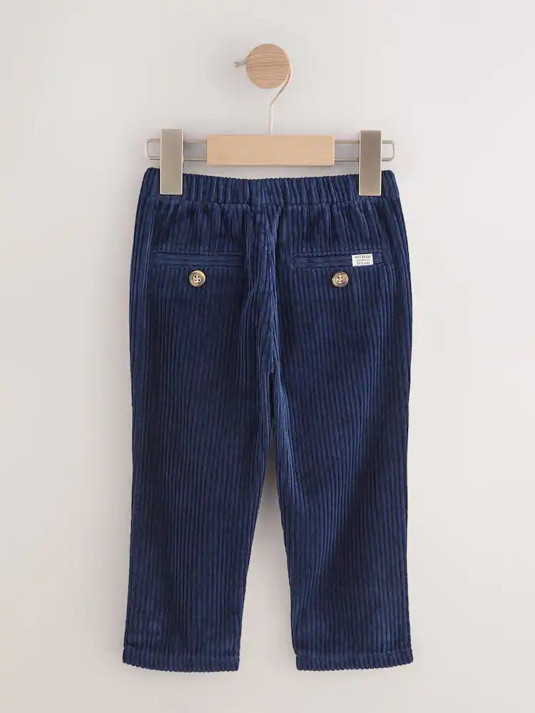 |Boy| Calças De Veludo Cotelê Azul Marinho (3 meses a 7 anos)