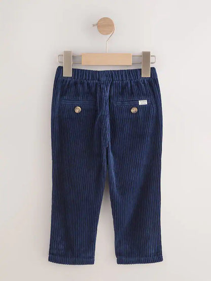 |Boy| Calças De Veludo Cotelê Azul Marinho (3 meses a 7 anos)