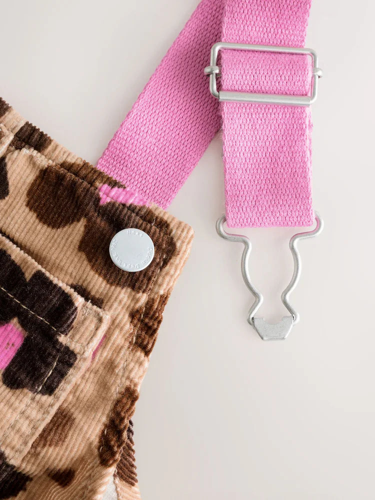 |Girl| Conjunto De Macacão Com Blusa e Meia-Calça Estampados De Animais (3 meses a 7 anos)