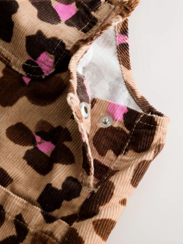 |Girl| Conjunto De Macacão Com Blusa e Meia-Calça Estampados De Animais (3 meses a 7 anos)